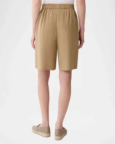 Lafayette 148 New York Sutton Wide-Leg Silk Georgette Shorts | Thumbnail 3