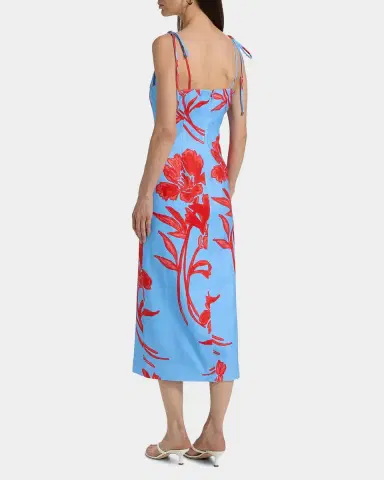 Cara Cara Chelsea Floral Linen Midi Dress | Thumbnail 3 Cara Cara Chelsea Floral Linen Midi Dress | Thumbnail 3