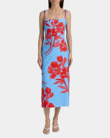 Cara Cara Chelsea Floral Linen Midi Dress | Thumbnail 4 Cara Cara Chelsea Floral Linen Midi Dress | Thumbnail 4
