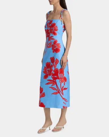 Cara Cara Chelsea Floral Linen Midi Dress | Thumbnail 7 Cara Cara Chelsea Floral Linen Midi Dress | Thumbnail 7