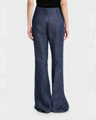 Gabriela Hearst Rhein Pintuck Linen Flare Pants | Thumbnail 3