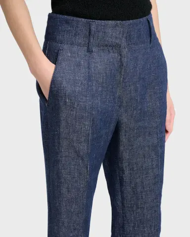 Gabriela Hearst Rhein Pintuck Linen Flare Pants | Thumbnail 5