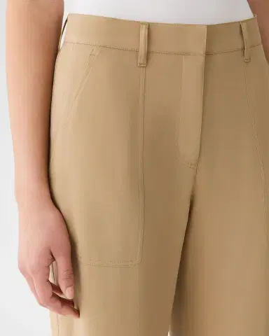Lafayette 148 New York Cuffed Straight-Leg Silk Georgette Pants | Thumbnail 5 Lafayette 148 New York Cuffed Straight-Leg Silk Georgette Pants | Thumbnail 5