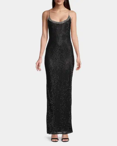 Mac Duggal Beaded Column Gown | Thumbnail 6 Mac Duggal Beaded Column Gown | Thumbnail 6