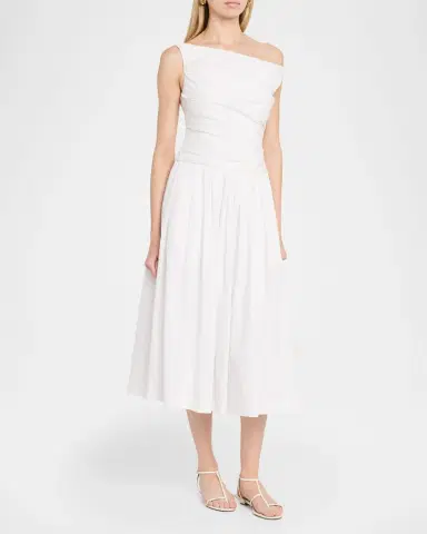 Cara Cara Zora A-Line Poplin Midi Dress | Thumbnail 4 Cara Cara Zora A-Line Poplin Midi Dress | Thumbnail 4