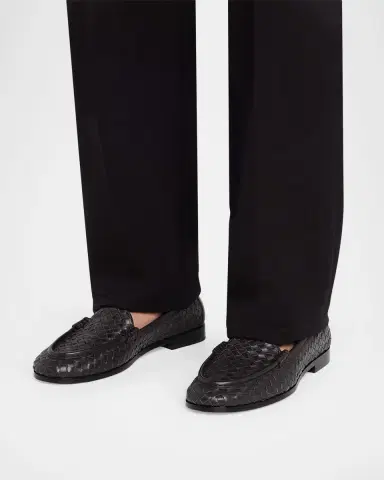 Bottega Veneta Silenzio Intrecciato Leather Loafers | Thumbnail 2 Bottega Veneta Silenzio Intrecciato Leather Loafers | Thumbnail 2