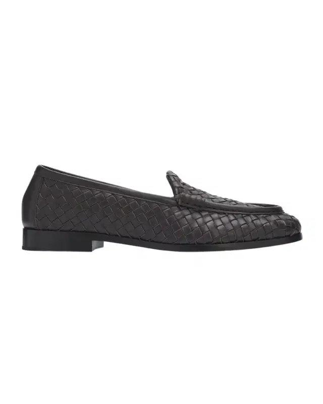 Bottega Veneta Silenzio Intrecciato Leather Loafers