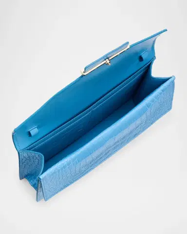 Tom Ford Small Croc-Embossed Leather T-Clasp Clutch Bag | Thumbnail 3 Tom Ford Small Croc-Embossed Leather T-Clasp Clutch Bag | Thumbnail 3