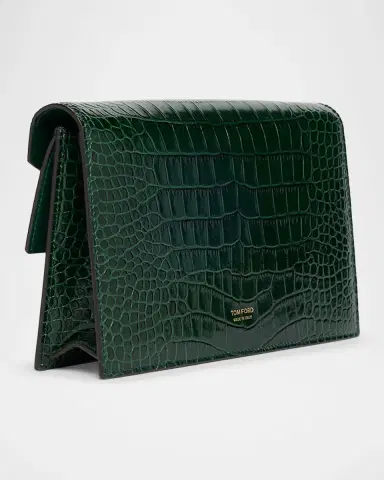 Tom Ford Small Croc-Embossed Leather T-Clasp Clutch Bag | Thumbnail 7 Tom Ford Small Croc-Embossed Leather T-Clasp Clutch Bag | Thumbnail 7