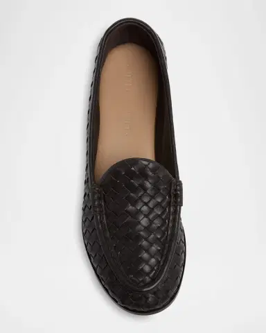 Bottega Veneta Men 's Silenzio Intrecciato Napa Leather Loafers | Thumbnail 5