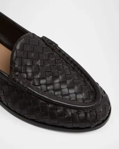 Bottega Veneta Men 's Silenzio Intrecciato Napa Leather Loafers | Thumbnail 6