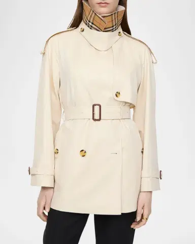 Burberry Fitzrovia Tropical Gabardine Short Trench Coat | Thumbnail 3 Burberry Fitzrovia Tropical Gabardine Short Trench Coat | Thumbnail 3