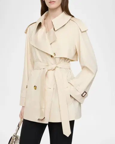 Burberry Fitzrovia Tropical Gabardine Short Trench Coat | Thumbnail 4 Burberry Fitzrovia Tropical Gabardine Short Trench Coat | Thumbnail 4