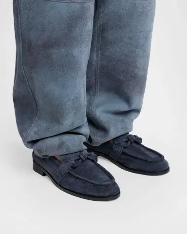 Bottega Veneta Men's Astaire Knot Suede Loafers | Thumbnail 2 Bottega Veneta Men's Astaire Knot Suede Loafers | Thumbnail 2