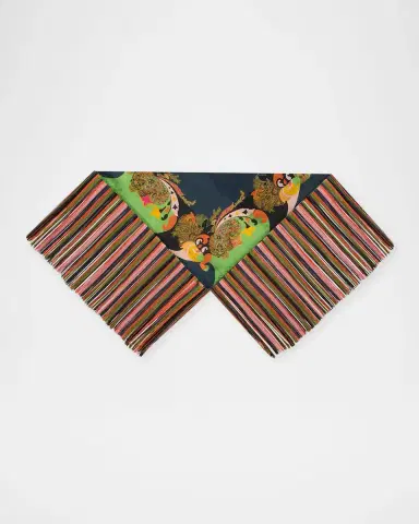 Etro Silk Fringe-Trim Foulard | Thumbnail 2