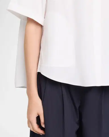 Lafayette 148 New York Pleated Cotton Shirt | Thumbnail 5 Lafayette 148 New York Pleated Cotton Shirt | Thumbnail 5