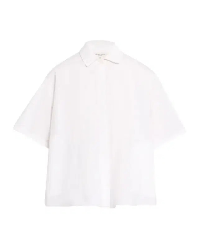 Lafayette 148 New York Pleated Cotton Shirt