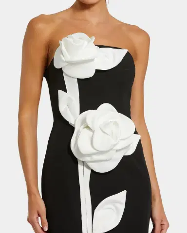 Mac Duggal Floral Crepe Strapless Maxi Dress | Thumbnail 2 Mac Duggal Floral Crepe Strapless Maxi Dress | Thumbnail 2