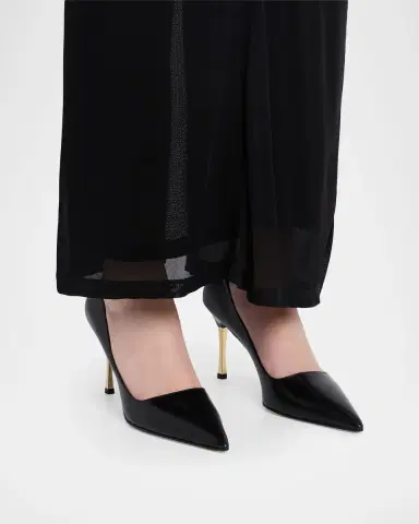 Gucci 85mm Trinity Leather Pointed-Toe Pumps | Thumbnail 2 Gucci 85mm Trinity Leather Pointed-Toe Pumps | Thumbnail 2