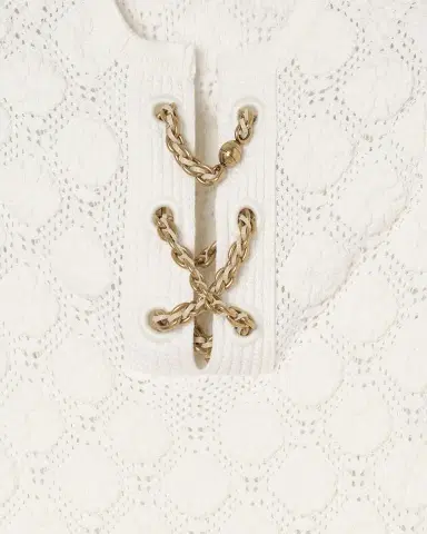 Burberry Brittany Chain Lace-up Crochet Mini Dress | Thumbnail 4 Burberry Brittany Chain Lace-up Crochet Mini Dress | Thumbnail 4