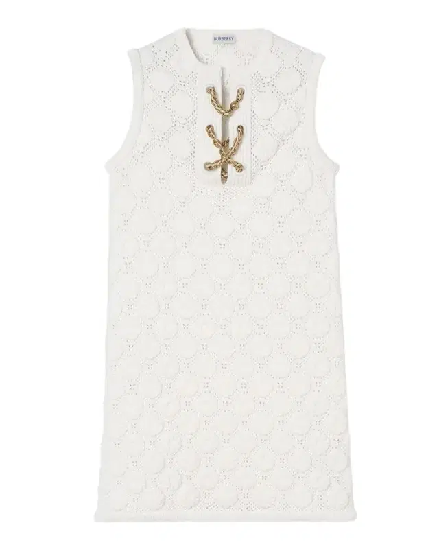 Brittany Chain Lace-up Crochet Mini Dress