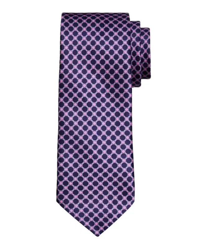 Men 's Geometric Circle Silk Tie