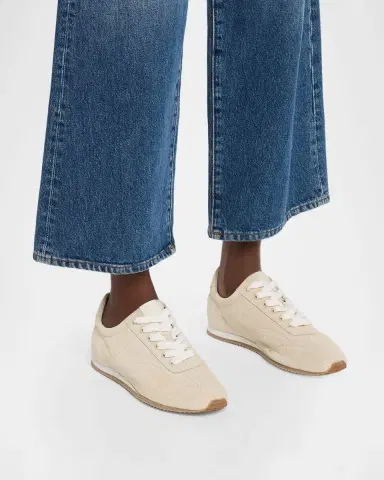 TOTEME Flex Suede Low-Top Sneakers | Thumbnail 2 TOTEME Flex Suede Low-Top Sneakers | Thumbnail 2