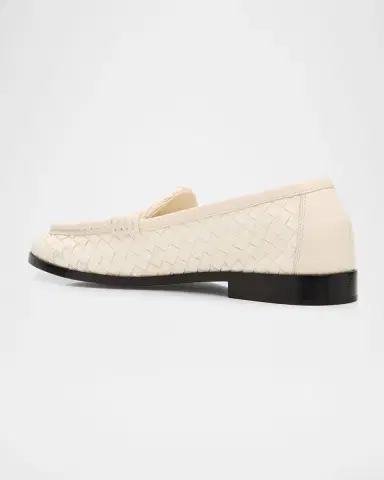 Bottega Veneta Silenzio Intrecciato Leather Loafers | Thumbnail 4