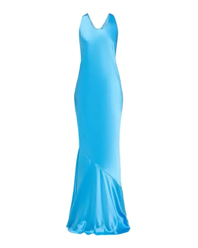 Alison Satin Halter Gown