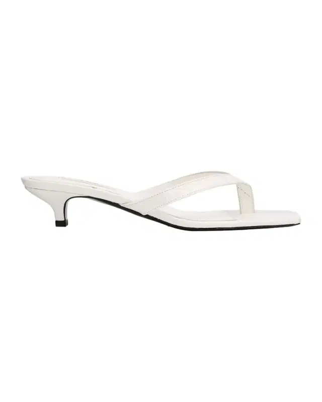 Toteme 35mm Croc-Embossed Leather Heeled Flip Flops