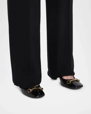 Gucci 85mm Zhora Horsebit Leather Pumps | Thumbnail 2