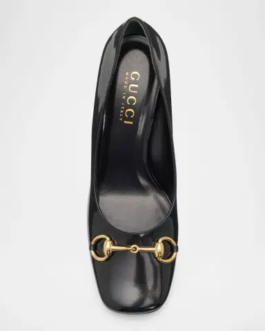 Gucci 85mm Zhora Horsebit Leather Pumps | Thumbnail 6