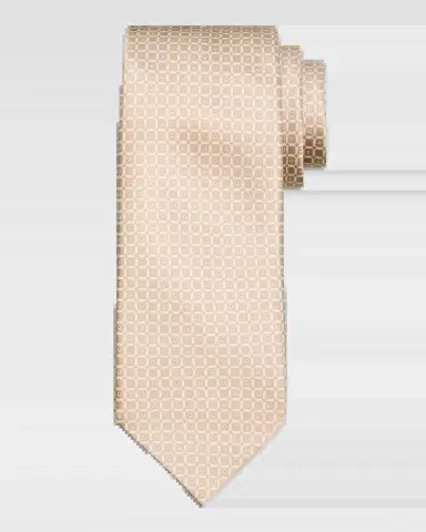 Stefano Ricci Men 's Geometric Circle Jacquard Silk Tie | Thumbnail 2 Stefano Ricci Men 's Geometric Circle Jacquard Silk Tie | Thumbnail 2