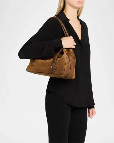 Tom Ford Eclipse Medium Suede & Leather Shoulder Bag | Thumbnail 12 Tom Ford Eclipse Medium Suede & Leather Shoulder Bag | Thumbnail 12