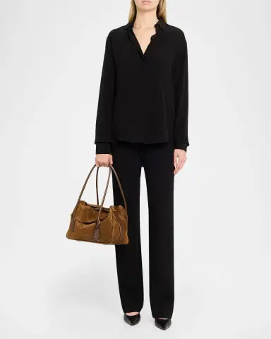Tom Ford Eclipse Medium Suede & Leather Shoulder Bag | Thumbnail 15 Tom Ford Eclipse Medium Suede & Leather Shoulder Bag | Thumbnail 15