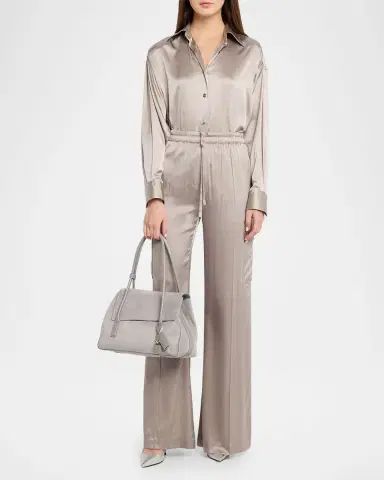 Tom Ford Eclipse Medium Suede & Leather Shoulder Bag | Thumbnail 5 Tom Ford Eclipse Medium Suede & Leather Shoulder Bag | Thumbnail 5