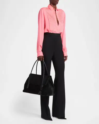 Tom Ford Eclipse Medium Suede & Leather Shoulder Bag | Thumbnail 10 Tom Ford Eclipse Medium Suede & Leather Shoulder Bag | Thumbnail 10