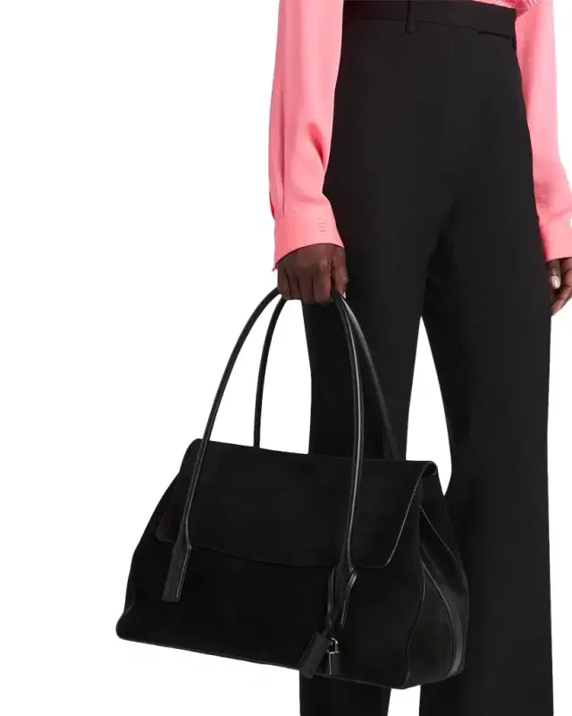 TOM FORD Eclipse Medium Suede & Leather Shoulder Bag