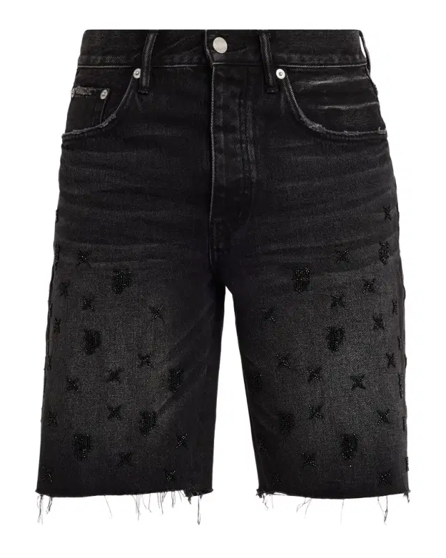 Men's P059 Beaded Monogram Shorts