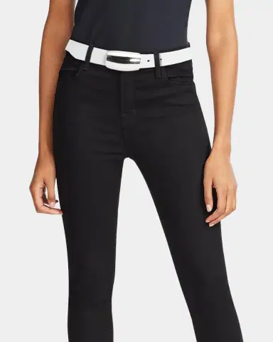 L 'AGENCE Milou Croc-Embossed Leather Belt | Thumbnail 2 L 'AGENCE Milou Croc-Embossed Leather Belt | Thumbnail 2