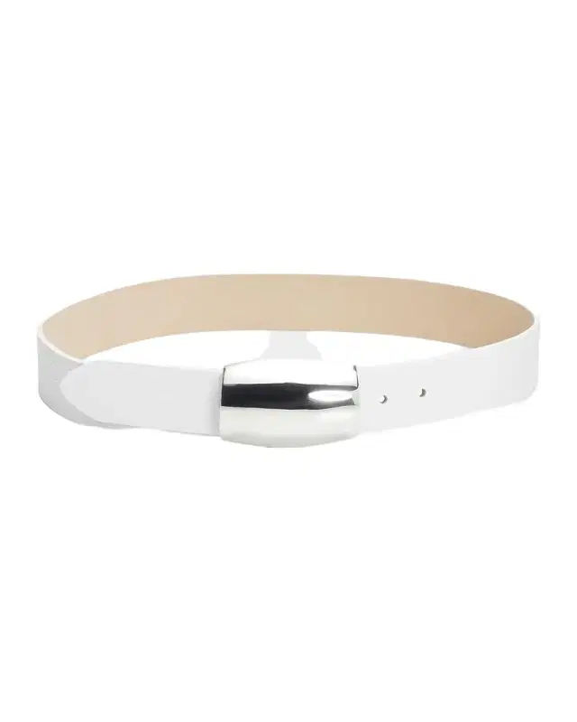 L 'AGENCE Milou Croc-Embossed Leather Belt