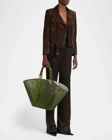 Tom Ford Cut Out Patent Leather Large Tote Bag | Thumbnail 5