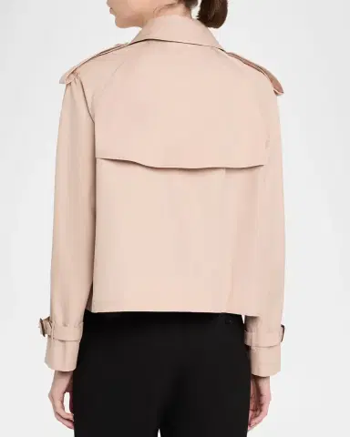 Burberry Haltye Cropped Gabardine Trench Jacket | Thumbnail 3 Burberry Haltye Cropped Gabardine Trench Jacket | Thumbnail 3