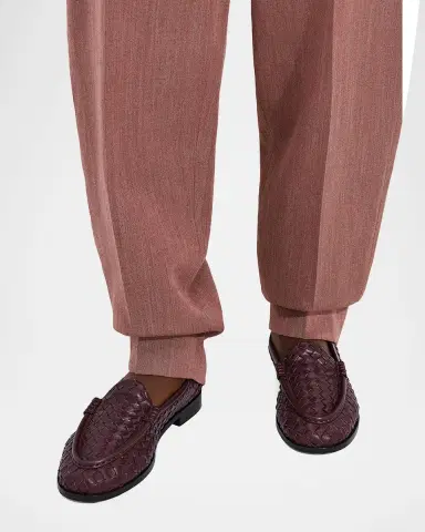Bottega Veneta Silenzio Intrecciato Leather Loafers | Thumbnail 2 Bottega Veneta Silenzio Intrecciato Leather Loafers | Thumbnail 2