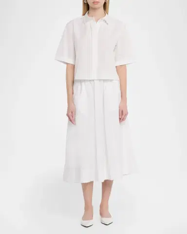 Vince Short-Sleeve Poplin Shirt | Thumbnail 2 Vince Short-Sleeve Poplin Shirt | Thumbnail 2