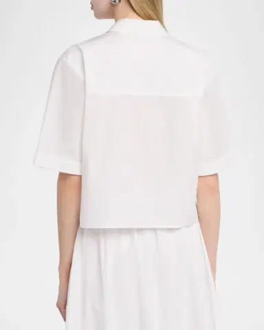 Vince Short-Sleeve Poplin Shirt | Thumbnail 3 Vince Short-Sleeve Poplin Shirt | Thumbnail 3