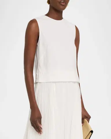 Vince Linen Crewneck Top | Thumbnail 4 Vince Linen Crewneck Top | Thumbnail 4