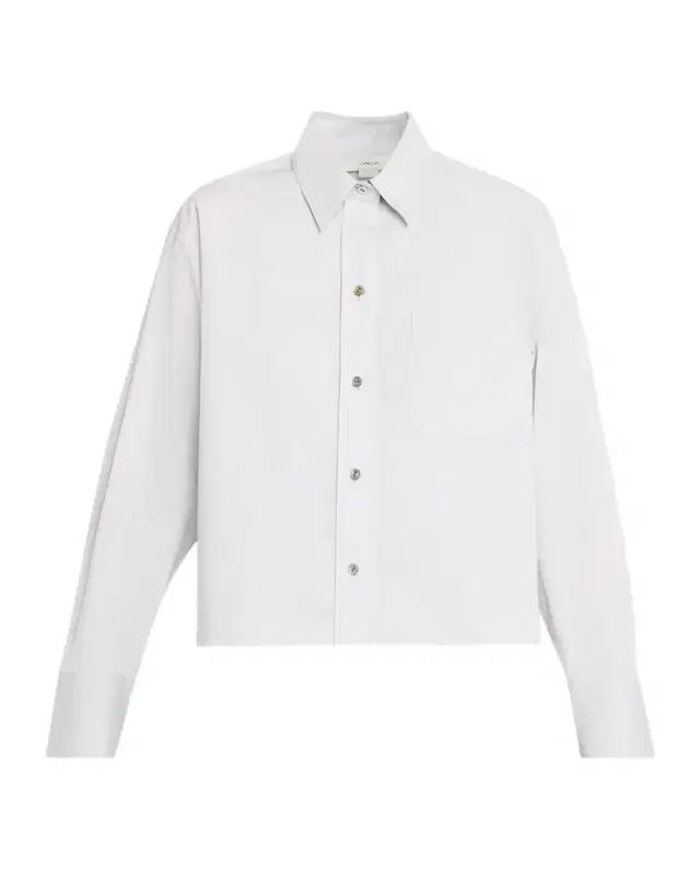 Vince Cropped Long-Sleeve Shirt