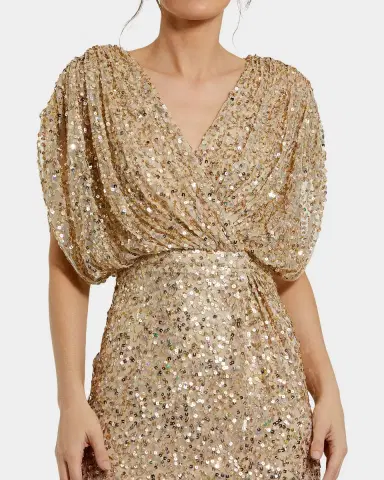 Mac Duggal Bead & Sequin Blouson A-Line Gown | Thumbnail 2 Mac Duggal Bead & Sequin Blouson A-Line Gown | Thumbnail 2