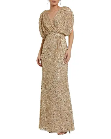 Mac Duggal Bead & Sequin Blouson A-Line Gown | Thumbnail 1 Mac Duggal Bead & Sequin Blouson A-Line Gown | Thumbnail 1